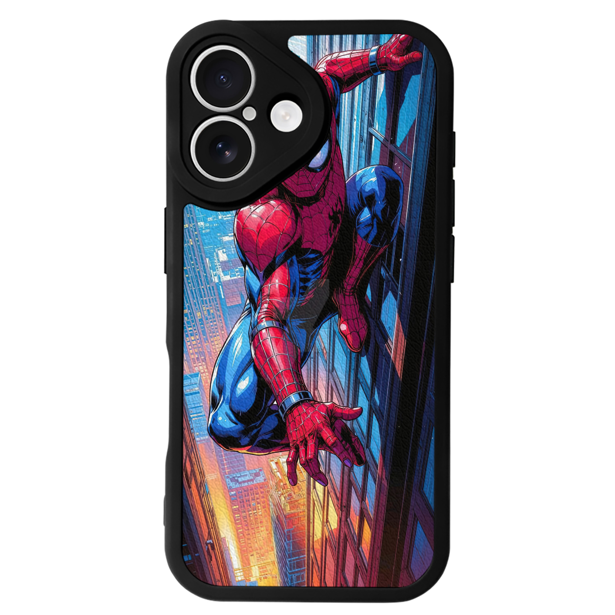 Spider Man スパイダーマン 【iPhone 16シリーズ対応】シリコンスマホケース（レザー調） 材質：シリコン